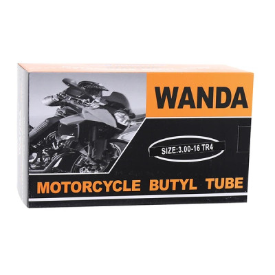 Chambre à air Wanda Tyre 16'' 3.00 à 3.25-16 90/90-16 100/90-16 100/80-16 à 120/80-16 valve TR4