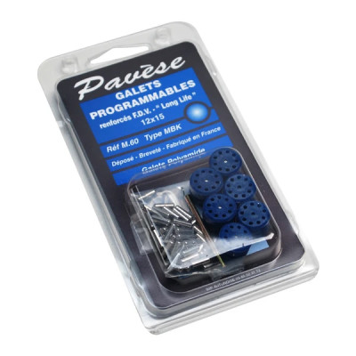 Galets de variateur adaptable 12x15 de 1,5g à 7g (x6) pour MBK 50 Booster, Nitro, Ovetto, Stunt-Yamaha 50 BWS, Aerox, Neos