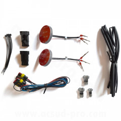 Paire de logos LED RB MAX Ø50 mm - Feux de jour + Clignotants - Yamaha 530-560CC 2015-2024, Tracer, MT, Ténéré, XMAX, NMAX