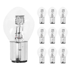 Ampoule 12V adaptable 25/25W BA20d (x10) phare avant scooter, mob, moto