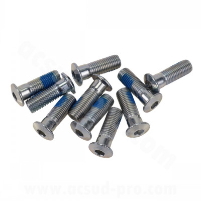 Vis de disque de frein adaptable sachet de 10 (OEM : 9011110X00) pour scooters MBK Booster, Rocket, Stunt, Nitro, Jog R, Yamaha BWS, Spy, Slider, Aerox