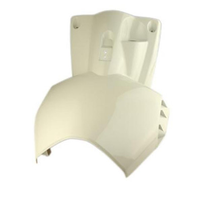 Tablier arrière adaptable blanc brillant pour scooter MBK 50 Stunt/Yamaha 50 Slider