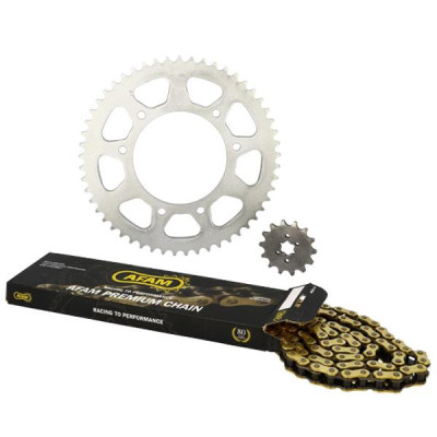 Kit chaîne Afam 420 14x53 - Derbi Senda DRD SM 2002-2005 Démultiplication origine