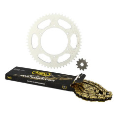 Kit chaîne Afam 420 11x53 démultiplication d'origine Aprilia 50 RS 2006-2011