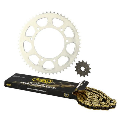 Kit chaîne Afam 420 13x53 compatible Derbi 50 Senda 2000-2003 Démultiplication d'origine