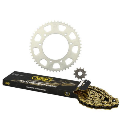 Kit chaîne Afam 420 11x50 - MBK 50 X-Limit 2003-2006, Yamaha 50 DT R 2003-2006