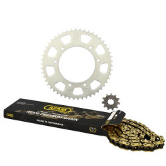 Kit chaîne Afam 420 11x50 - MBK 50 X-Limit 2003-2006, Yamaha 50 DT R 2003-2006