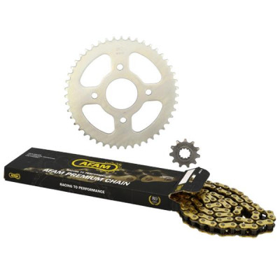 Kit chaine Afam 420 11x47 - MBK 50 X Power 2003-2006, Yamaha 50 TZR 2003-2006