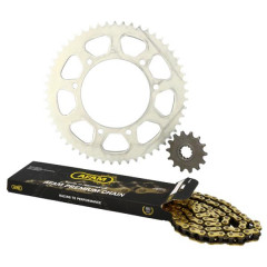 Kit chaîne Afam 420-12x52 pour Peugeot XP6 Enduro 2002-2003 (démultiplication d'origine)