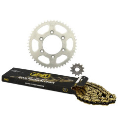 Kit chaine Afam 420 12x48 Rieju 50 RR SM Spike 1999-2002 démultiplication d'origine