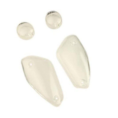 Cabochon de clignotant adaptable transparent AV+AR pour MBK Nitro et Yamaha Aerox 1999-2012 (Blister de 4)