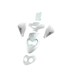 Kit carrosserie carénage adaptable blanc (6 pièces) pour MBK 50 Booster NG et Yamaha 50 BWS Bump