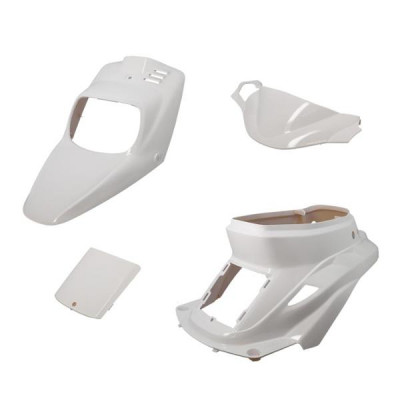Kit carrosserie adaptable blanc 5 pièces pour MBK 50 Booster 1999-2003 / Yamaha 50 BWS 1999-2003