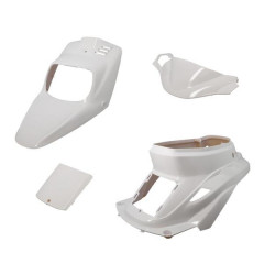 Kit carrosserie adaptable blanc 5 pièces pour MBK 50 Booster 1999-2003 / Yamaha 50 BWS 1999-2003