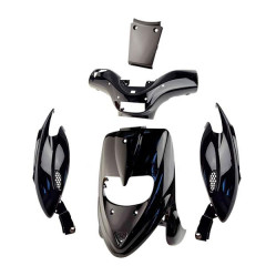 Kit carrosserie carénage noir adaptable avec trappe pour Gilera Stalker (5 pièces)