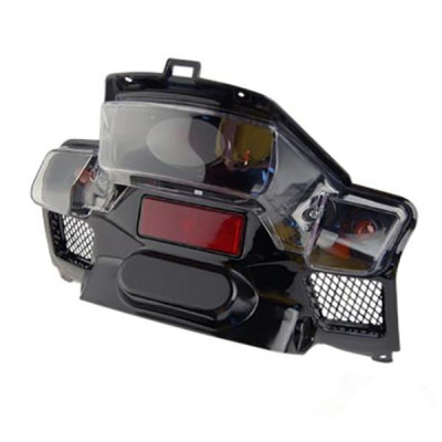 Feu arrière adaptable noir pour MBK 50 Booster NG/Yamaha 50 Bump