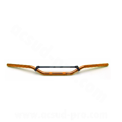 Guidon adaptable alu orange 810mm avec barre de renfort