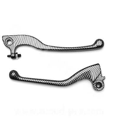 Levier moto adaptable imitation carbone (la paire) YAMAHA X-LIMIT / DT / RS