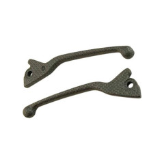 Leviers de frein Adaptable Carbone pour Gilera 50 Stalker, Piaggio 50 NRG Extrem (Disque AR) - Paire