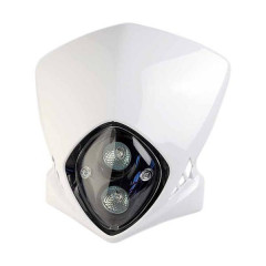 Plaque phare adaptable Halogène 2x20W pour moto 50 à boîte