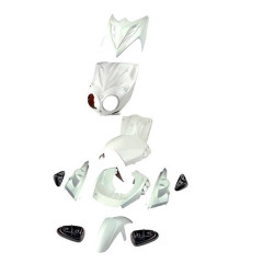 Kit carrosserie adaptable blanc 7 pièces pour MBK Stunt / Yamaha Slider (2004-2012)