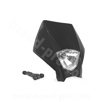 Plaque phare adaptable noir 50 à boîte