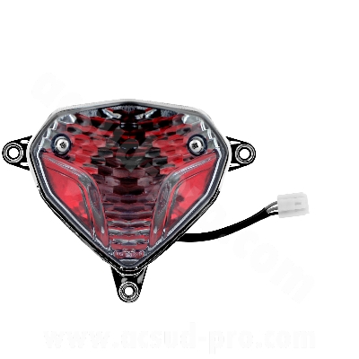 Feu arrière adaptable transparent adaptable pour MBK 50 Nitro 2013> / Yamaha 50 Aerox 2013>