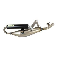 Pot d’échappement Tecnigas Q-TRE adaptable 2T 50cc pour CPI 50 Aragon, Hussar, Keeway F-Act, Generic 50 Ideo, Neco 50 GPX