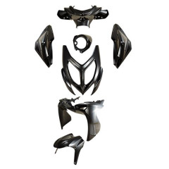 Kit carrosserie carénage noir adaptable (7 pièces) pour MBK 50 Nitro 2013+ et Yamaha 50 Aerox 2013+