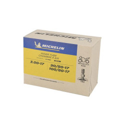 Chambre à air 17 pouces Michelin 3.00-17, 90/80-17, 100/80-17 - valve droite