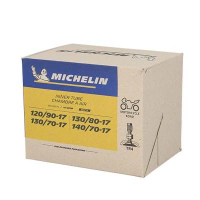 Chambre à air 17 pouces Michelin 120/90-17, 130/70-17, 130/80-17, 140/70-17 - valve TR4