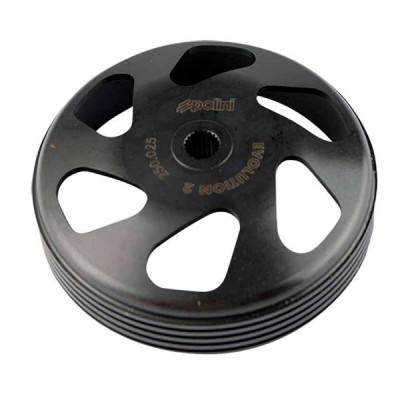 Tambour d'embrayage Polini EVO2 diamètre 107 pour Piaggio 50 Zip, Typhoon, NRG, Fly, Liberty, Vespa LX-Gilera 50 Stalker, Runner