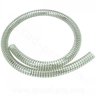 Durite de refroidissement eau adaptable transparente renforcée 15x22mm pour MBK 50 Nitro, Yamaha 50 Aérox (1M)