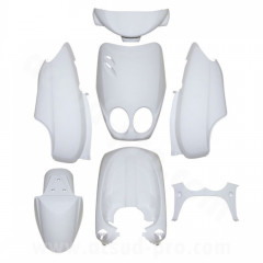 Kit carrosserie carénage adaptable blanc 7 pièces MBK Ovetto 2002-2007 / Yamaha Neos 2002-2007