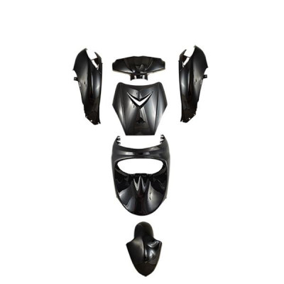 Kit carrosserie carénage noir adaptable 6 pièces Peugeot Vivacity 1998-2008
