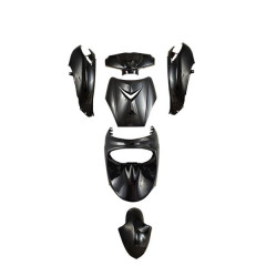 Kit carrosserie carénage noir adaptable 6 pièces Peugeot Vivacity 1998-2008