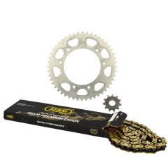 Kit chaine Afam 420 11x48 - MBK 50 X-Limit 2003-2006, Yamaha 50 DT R 2003-2006
