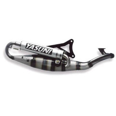 Pot échappement Yasuni silencieux alu pour MBK 50 Nitro, Yamaha 50 Aerox, Malaguti 50 F12, Aprilia 50 SR (TUB902)
