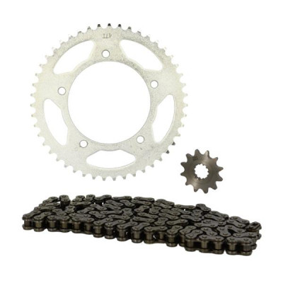 Kit chaîne adaptable 420 12x47 D102/5 fix Aprilia RS50 après 1999