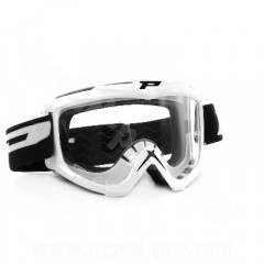 Lunette Cross ProGrip 3301 Blanc Écran transparent anti-rayures/anti-buée