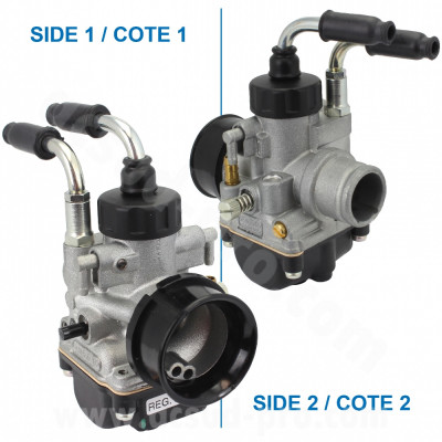 Carburateur Dellorto PHBG 19 DD (Montage souple - Avec graissage - Sans dépression - Starter à câble) REF 2685