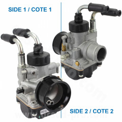 Carburateur Dellorto PHBG 19 DD (Montage souple - Avec graissage - Sans dépression - Starter à câble) REF 2685