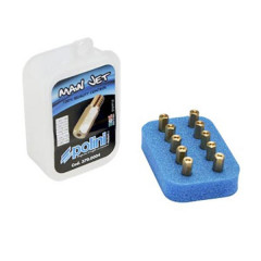 Gicleur principal Polini boîte de 10, n° 120 à 138 pour Scooter, Mécaboite, Mobylette, Maxi Scooter, Moto, Quad