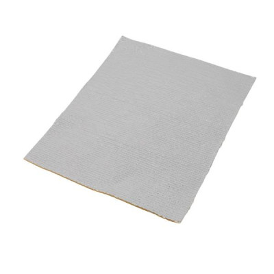 Plaque pare chaleur adhésive adaptable en tissu de verre et aluminium (250x200mm) pour Scooter, Moto, Quad