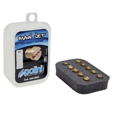 Gicleur principal Polini boîte de 10, n° 60 à 78 pour Scooter, Mécaboite, Mobylette, Maxi Scooter, Moto, Quad