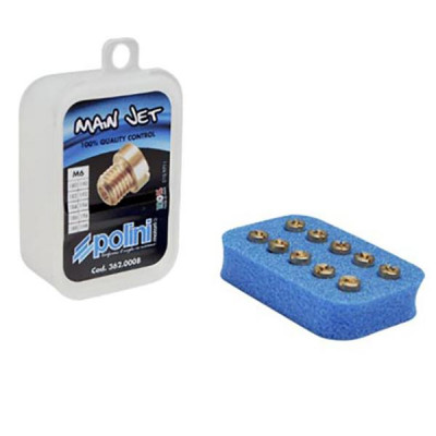 Gicleur principal Polini n°180 à 198 (coffret de 10) PHVA/PHBN pour Scooter, Mécaboite, Mobylette, Maxi Scooter, Moto, Quad.