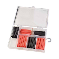 Gaine thermorétractable adaptable noir et rouge (boîte de 60 pièces) pour Scooter, Mécaboite, Mobylette, Maxi Scooter, Moto, Quad