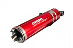 Silencieux Voca Racing rouge pour Scooter 50cc modèles sabotage, combat, scr, mk, barikit