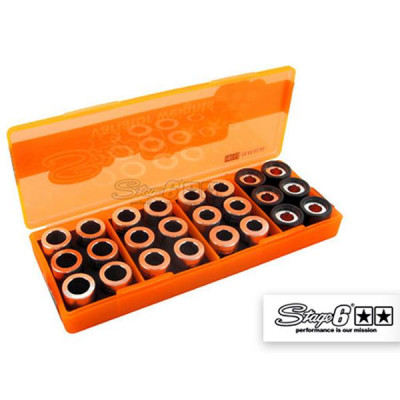 Galets de variateur Stage6 réglables 19x15,5mm - 4 à 5,5g GILERA/PIAGGIO