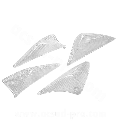 Cabochons clignotants adaptable transparents x4 avant + arrière pour scooter Peugeot 50 Speedfight 1 et 2